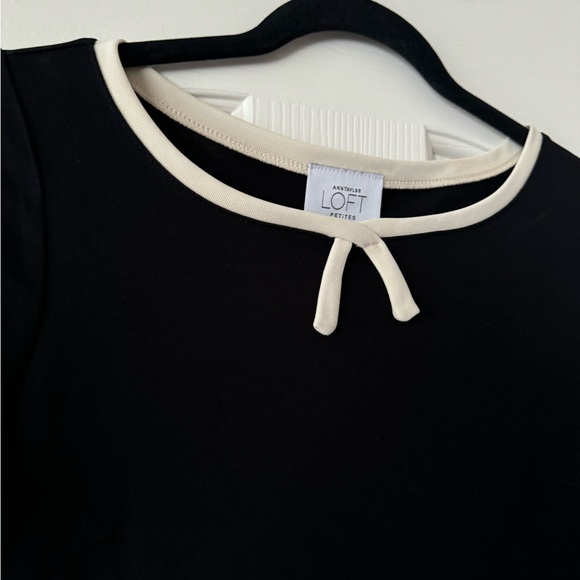 Y2K Ann Taylor LOFT Ballet Coquette Slinky Bow Top - Picture 2 of 3